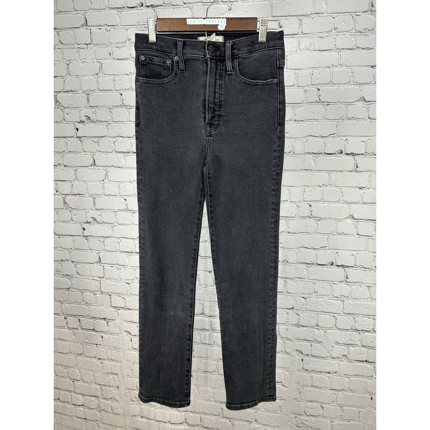 Madewell The Perfect Vintage Jean Black Wash High Rise Jeans Size 25 (24X26)