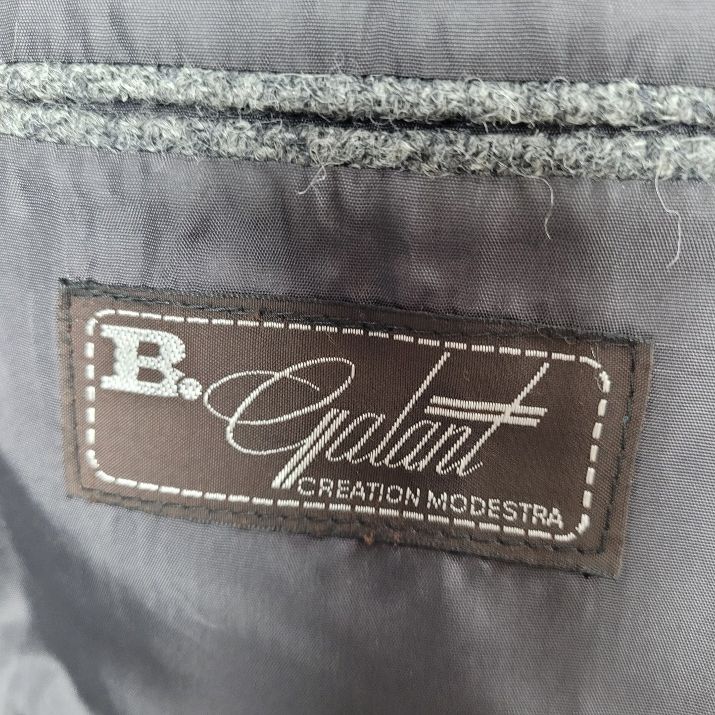 Harris Tweed Grey 100% Wool Handwoven 2 Button Vented Sport Coat Jacket Size 39