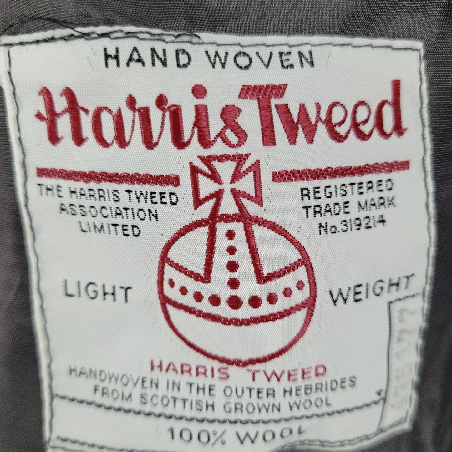 Harris Tweed Grey 100% Wool Handwoven 2 Button Vented Sport Coat Jacket Size 39