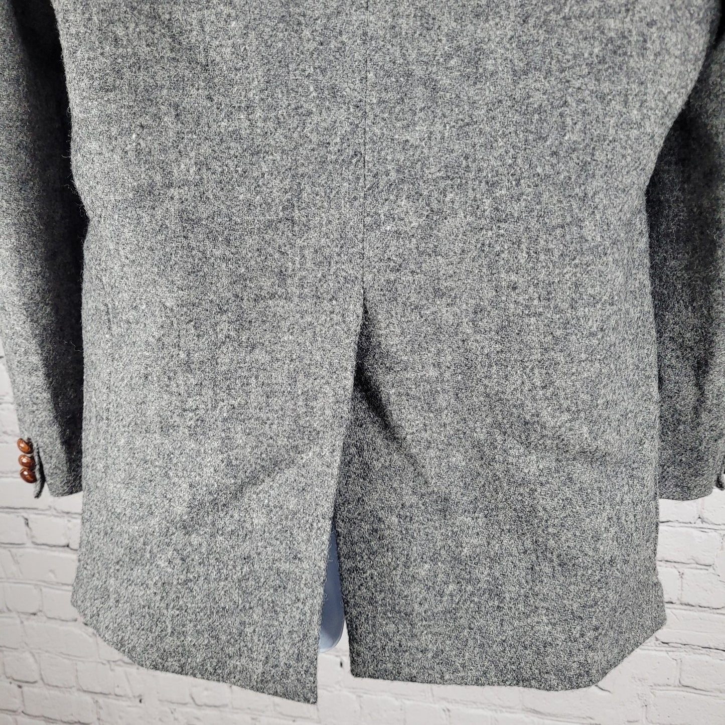 Harris Tweed Grey 100% Wool Handwoven 2 Button Vented Sport Coat Jacket Size 39