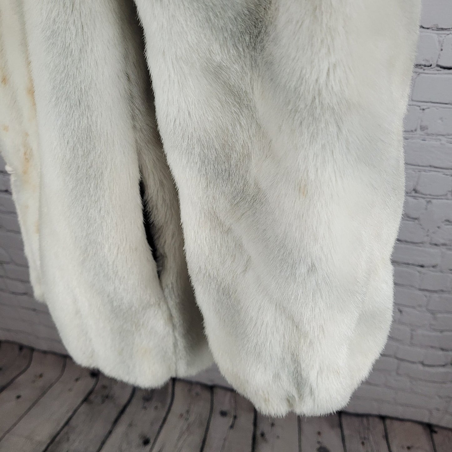 VTG Dubrowsky & Perlbinder Tissavel Grey Faux Fur Toggle Coat Union USA Size 14