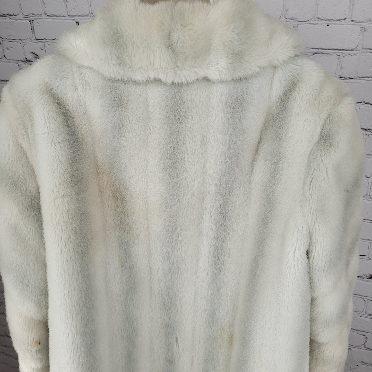 VTG Dubrowsky & Perlbinder Tissavel Grey Faux Fur Toggle Coat Union USA Size 14