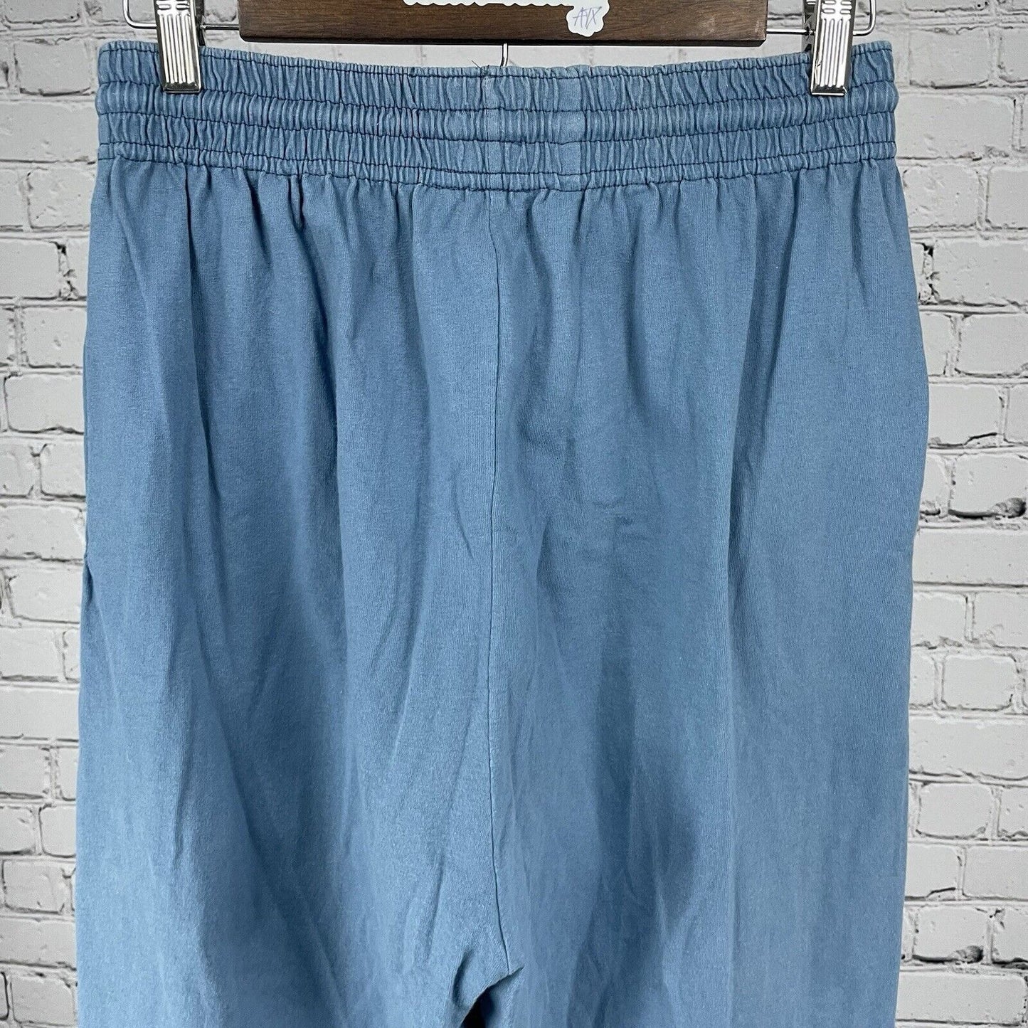 1992 USA Olympic Blue 100% Cotton Lightweight Hi-rise Elastic Pants Size Large L
