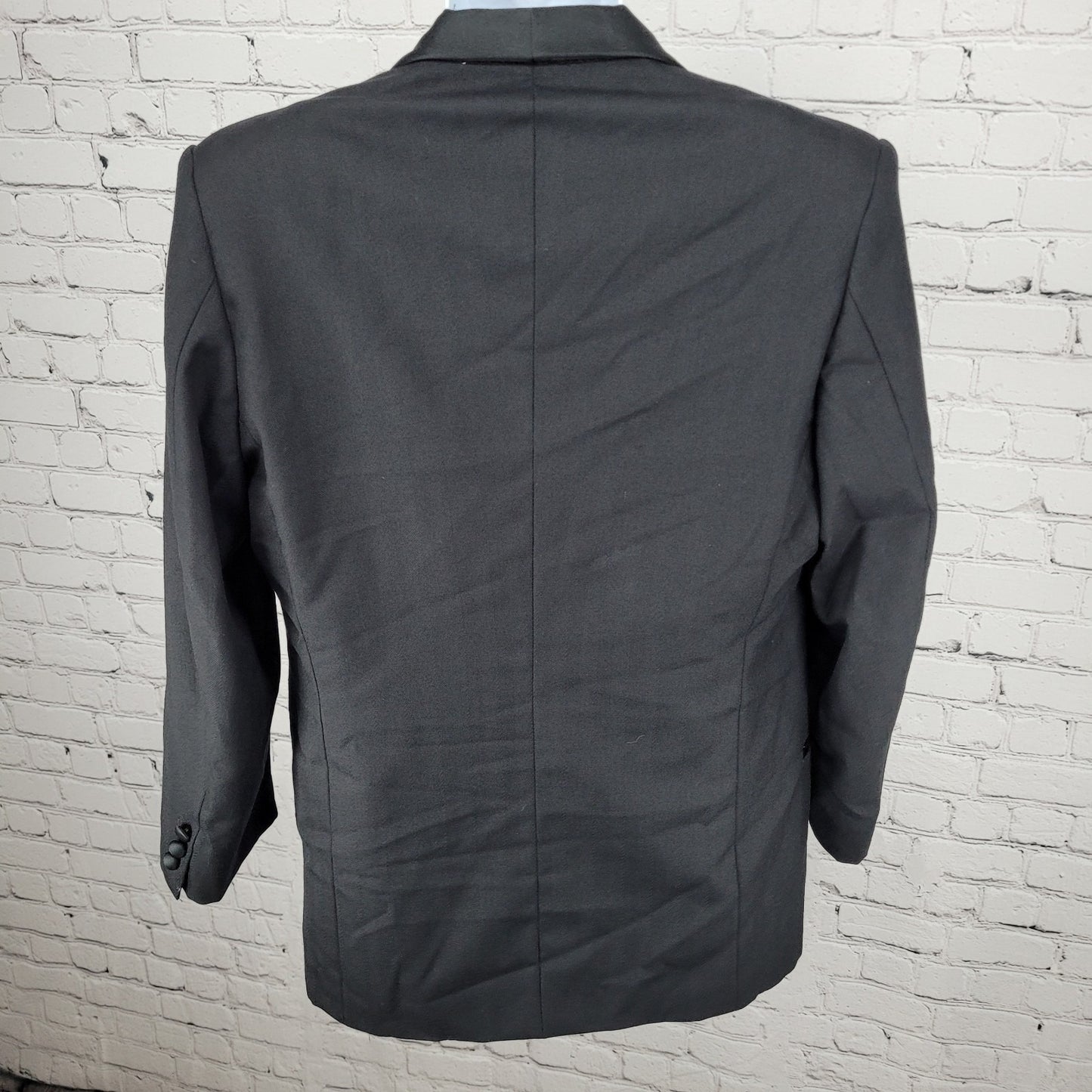 VTG Portfolio Perry Ellis Wool Double Breasted Tuxedo Jacket USA Made Size 40S