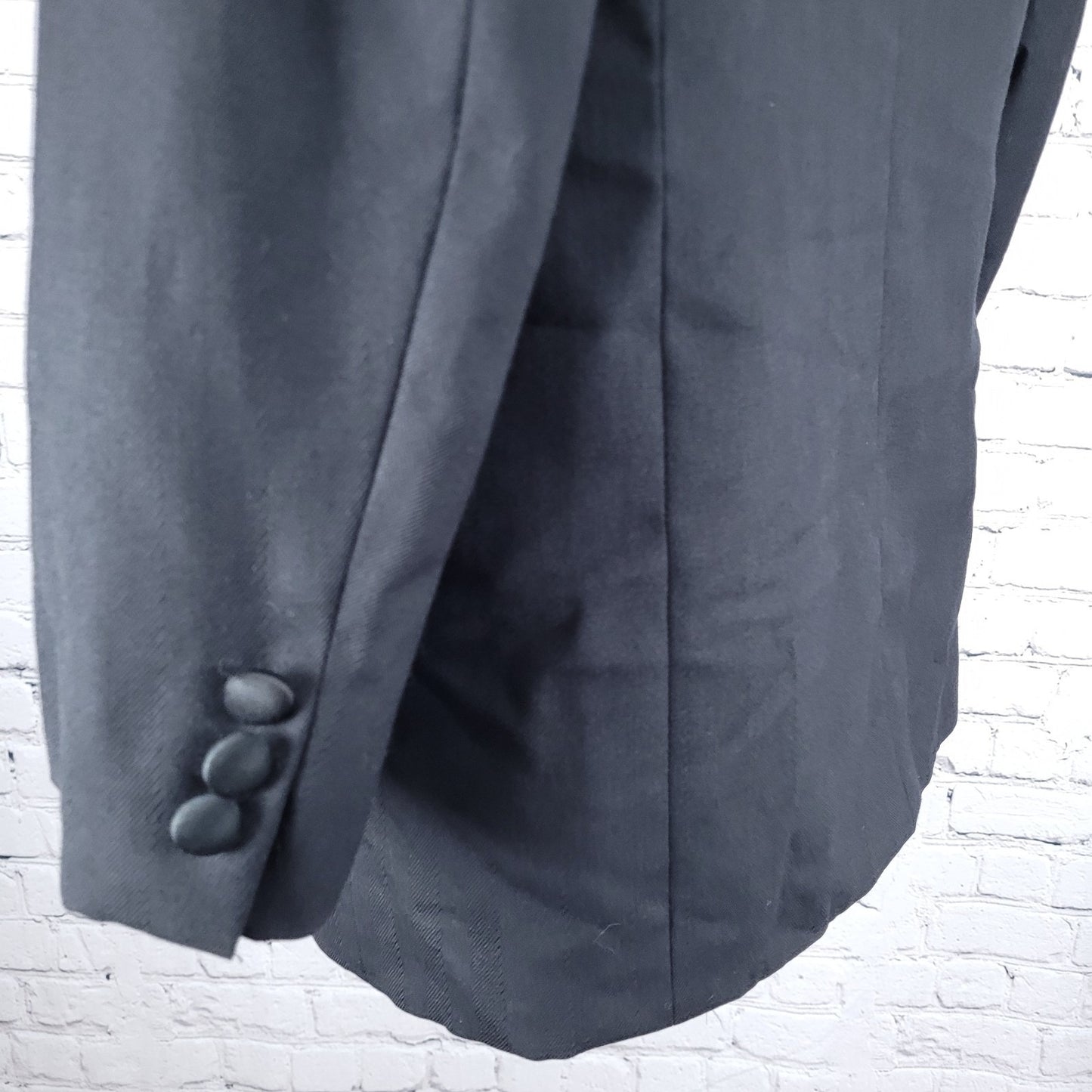 VTG Portfolio Perry Ellis Wool Double Breasted Tuxedo Jacket USA Made Size 40S