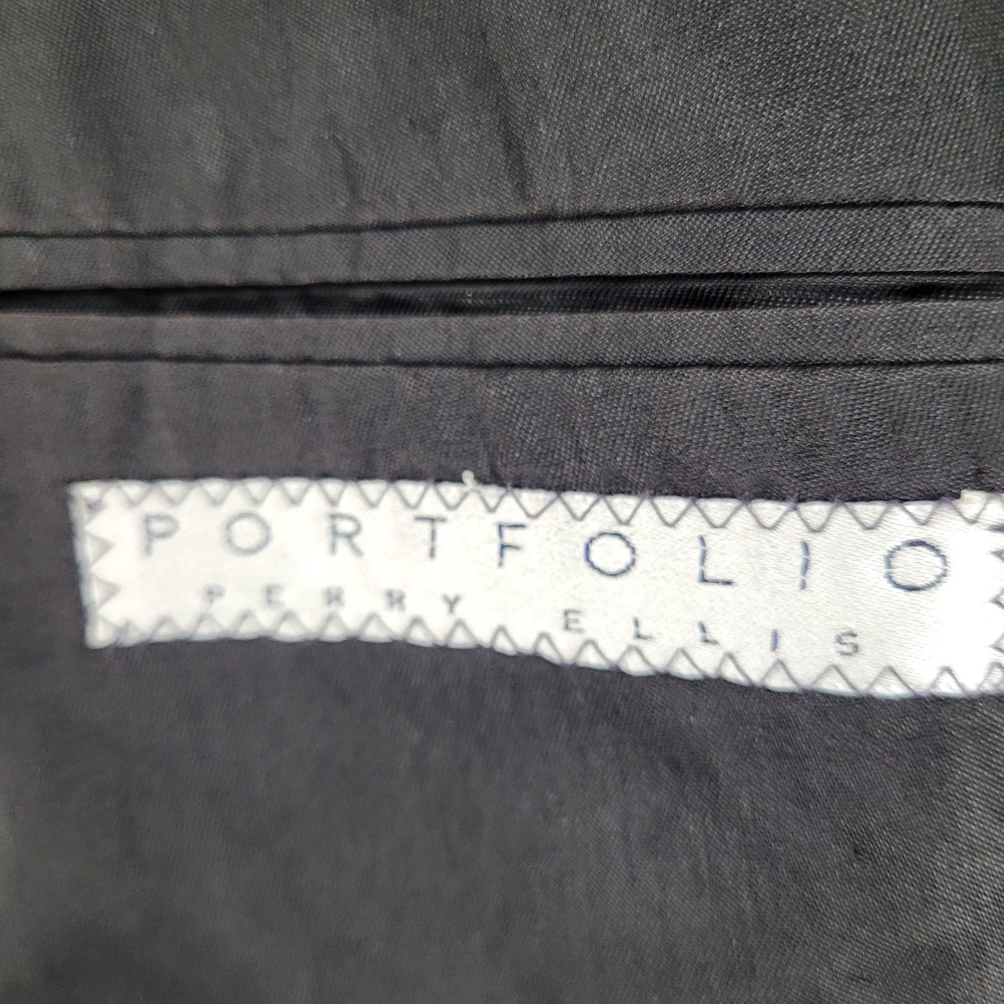 VTG Portfolio Perry Ellis Wool Double Breasted Tuxedo Jacket USA Made Size 40S