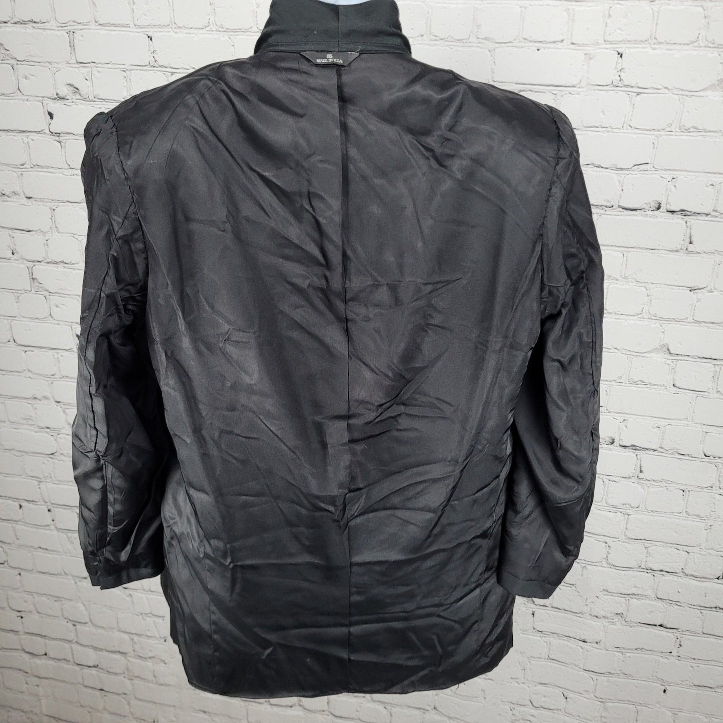 VTG Portfolio Perry Ellis Wool Double Breasted Tuxedo Jacket USA Made Size 40S