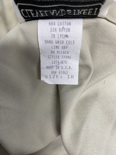 VTG Cleveland Street Beige Collared Button Up Jacket Women’s Size 18