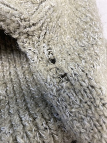 KLD Brown Long Sleeve Open Front Cable Knit Sweater Cardigan With Pockets M