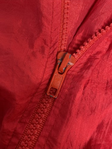 VTG Body Wrappers Red Full Zip Lightweight Nylon Wind Breaker Dance Jacket S