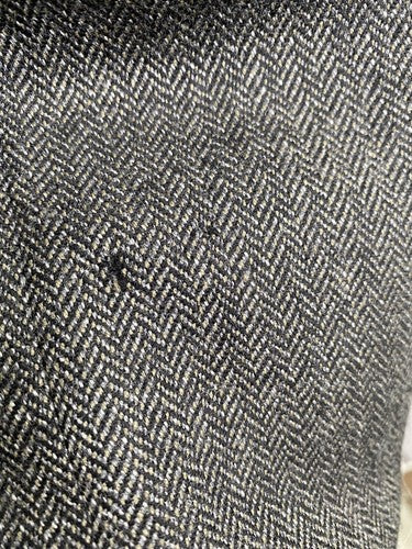 Brigadier Clothiers Wool Gray Black Herringbone Jacket Blazer Sport Coat 52R