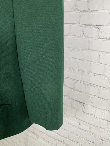 VTG Savannah Green 100% Wool 2 Button Jacket Blazer Womens 12P Petite