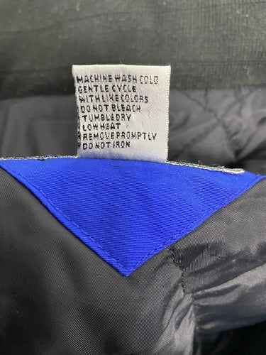 Polar Edge Black Blue Full Zip Peek A Boo Hood Snap Up Jacket Coat XL