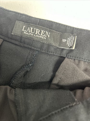 Lauren Ralph Lauren Black Label Black Mid Rise Capri Pants Petite 12P (34x22)