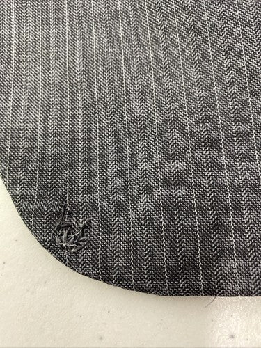 Marc Anthony Dark Gray Wool Pinstripe 2 Button Blazer Jacket 44L *Small Tear