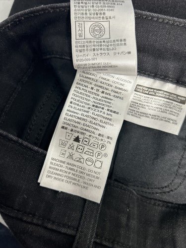 Levis 720 High Rise Super Skinny Black Stretch Denim Jeans Women’s 27 (27 x 27)
