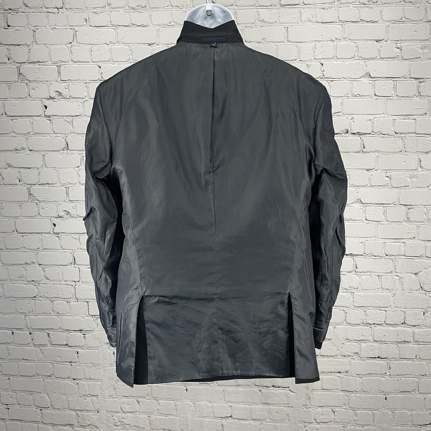 Jos A Bank 1905 Black 100% Wool Slim Fit 2 Button Vented Notch Suit Blazer 46R