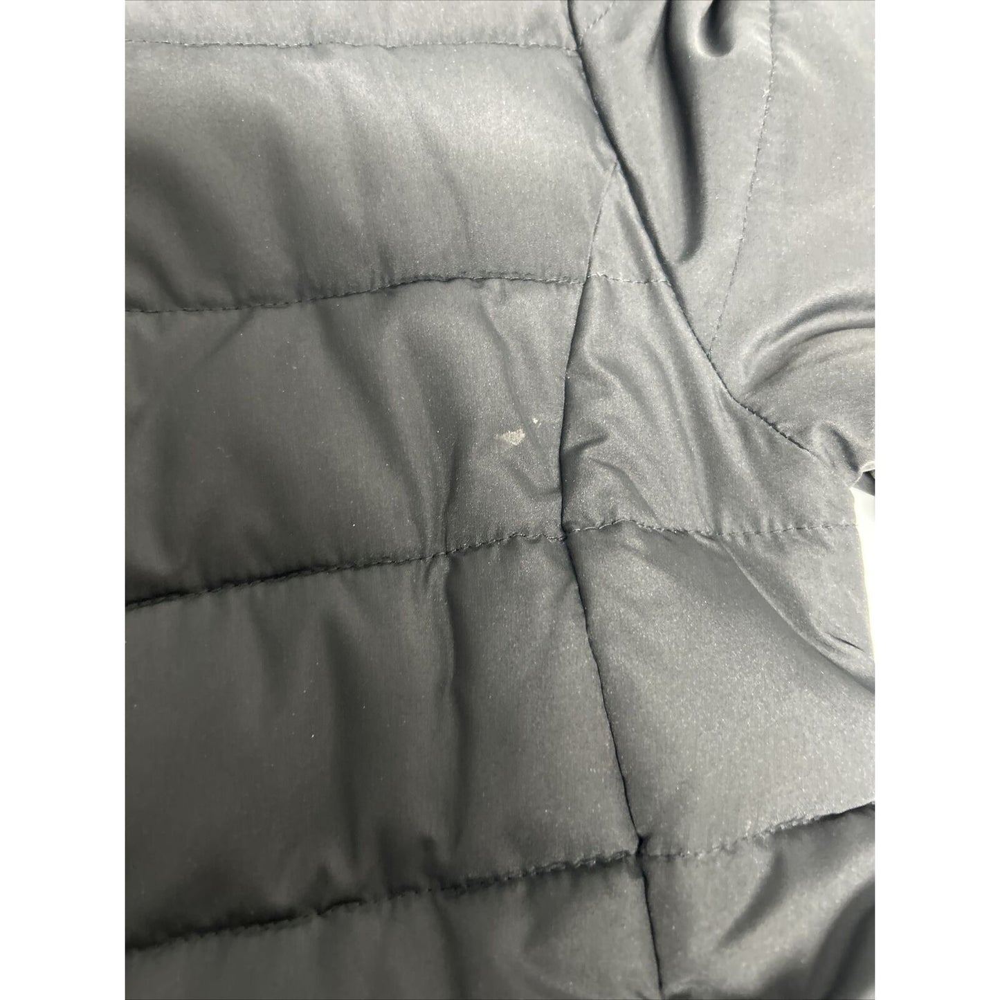 Banana Republic Black Full Zip Snap Off Fur Lined Hood Women’s Puffer Jacket M
