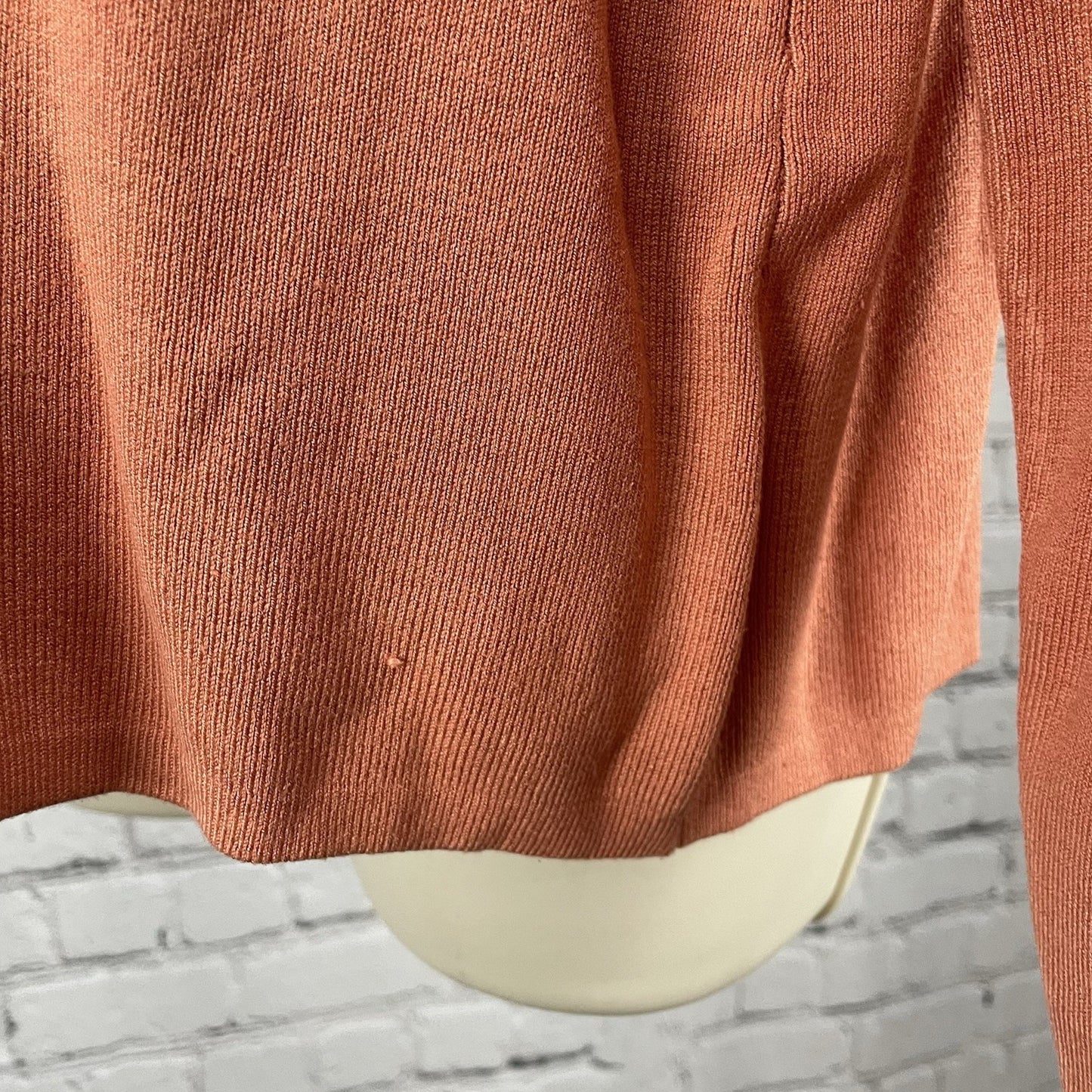 VTG Chico’s Design Orange Silk Blend Knit Long Sleeve Sweater Top Size 2 (US 12)