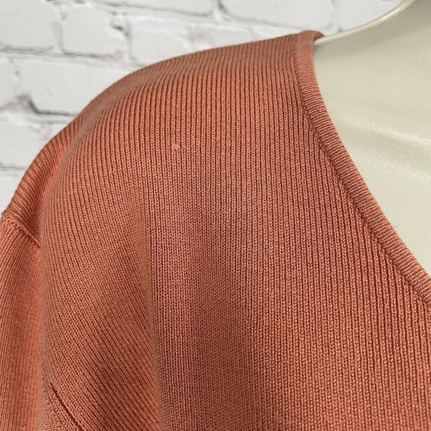 VTG Chico’s Design Orange Silk Blend Knit Long Sleeve Sweater Top Size 2 (US 12)