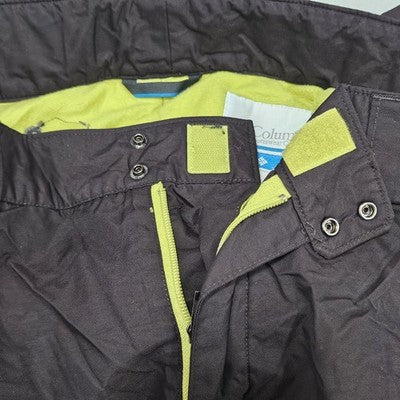 Columbia Brown Green Omni Tech Bugaboo Insulated Snow Ski Pants L (36x32) *tear