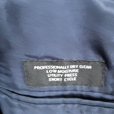 Jos A Bank Navy 100% Wool 3 Button Vented Notch Blazer Sport Coat Size 42R