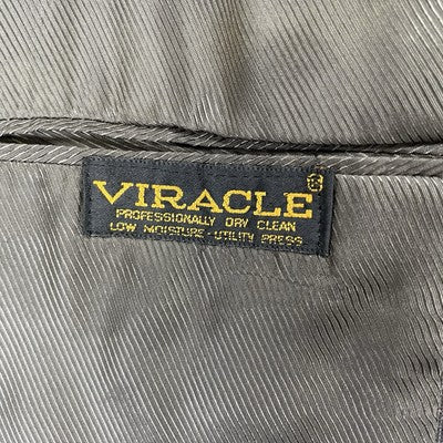 Hart Schaffner Marx Grey Brown Check 2 Button Blazer Coat USA Made Size 44L
