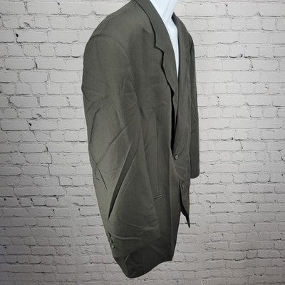 Vito Rufolo Green Wool Comero Super 100's 2 Button Blazer Sport Coat Italy 46R