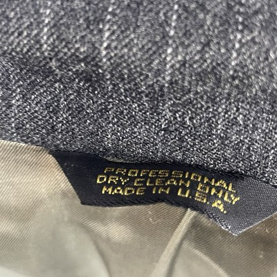 VTG Botany 500 Grey Pinstriped 2 Button Vent Blazer Sport Coat USA Made Size 41S