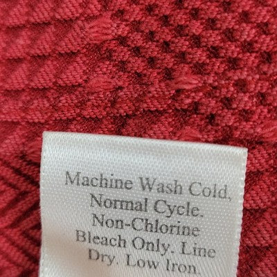 Coldwater Creek Red Cotton Blend Stretch Check Buttoned Over Shirt Size XL