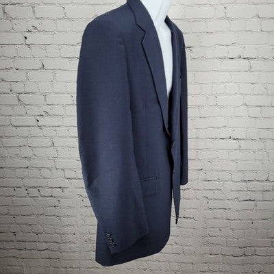 Cellini Collection Navy 2 Button Double Vented Notch Blazer Sport Coat 40R