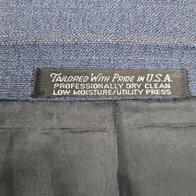 VTG Southhampton Blue 2 Button Vented Notch Blazer Sport Coat USA 43