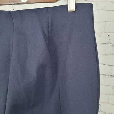 Brooks Brothers Navy High Rise Stretch Expandable Tapered Dress Pants 14 (29x29)