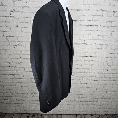 Edwards Navy Signature Natural Stretch 2 Button Notch Blazer Sport Coat 50R