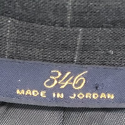 Brooks Brothers 346 Grey Wool Stretch Pinstriped 2 Button Notch Blazer Size 48R