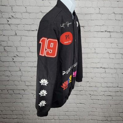 Pure Instinct Motor Club Black Snap Limited Edition Racing Jacket Large L