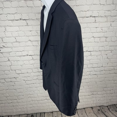 Mantoni Dark Navy Fine Wool 2 Button Vented Notch Blazer Sport Coat Size 48R
