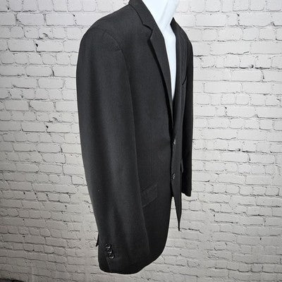 Structure Black 2 Button Double Vented Notch Blazer Sport Coat Suit Jacket 40R