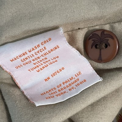 Hearts Of Palm Brown Floral Embroidered Buttoned Lightweight Jacket Size 8