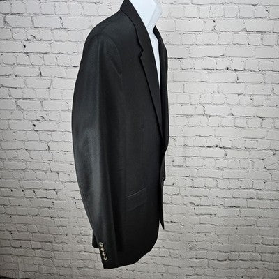 Lauren Ralph Lauren Black 100% Wool 2 Button Vented Notch Blazer Sport Coat 42L