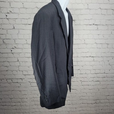 Hart Schaffner & Marx Navy Check 2 Button Vented Notch Blazer Sport Coat Size 44
