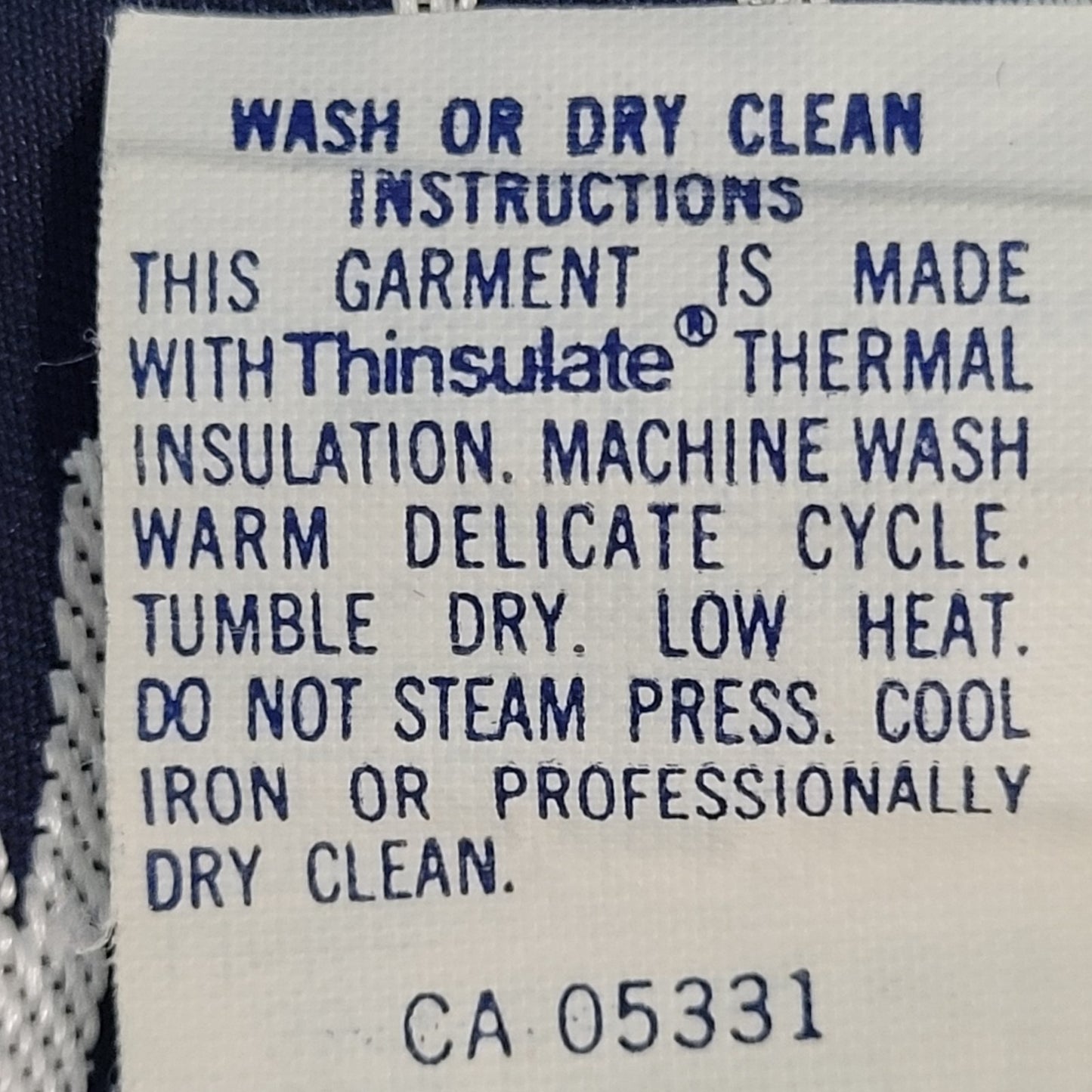 VTG Woolrich Blue Thinsulate Insulated Full Zip Jacket USA Made Size XXL