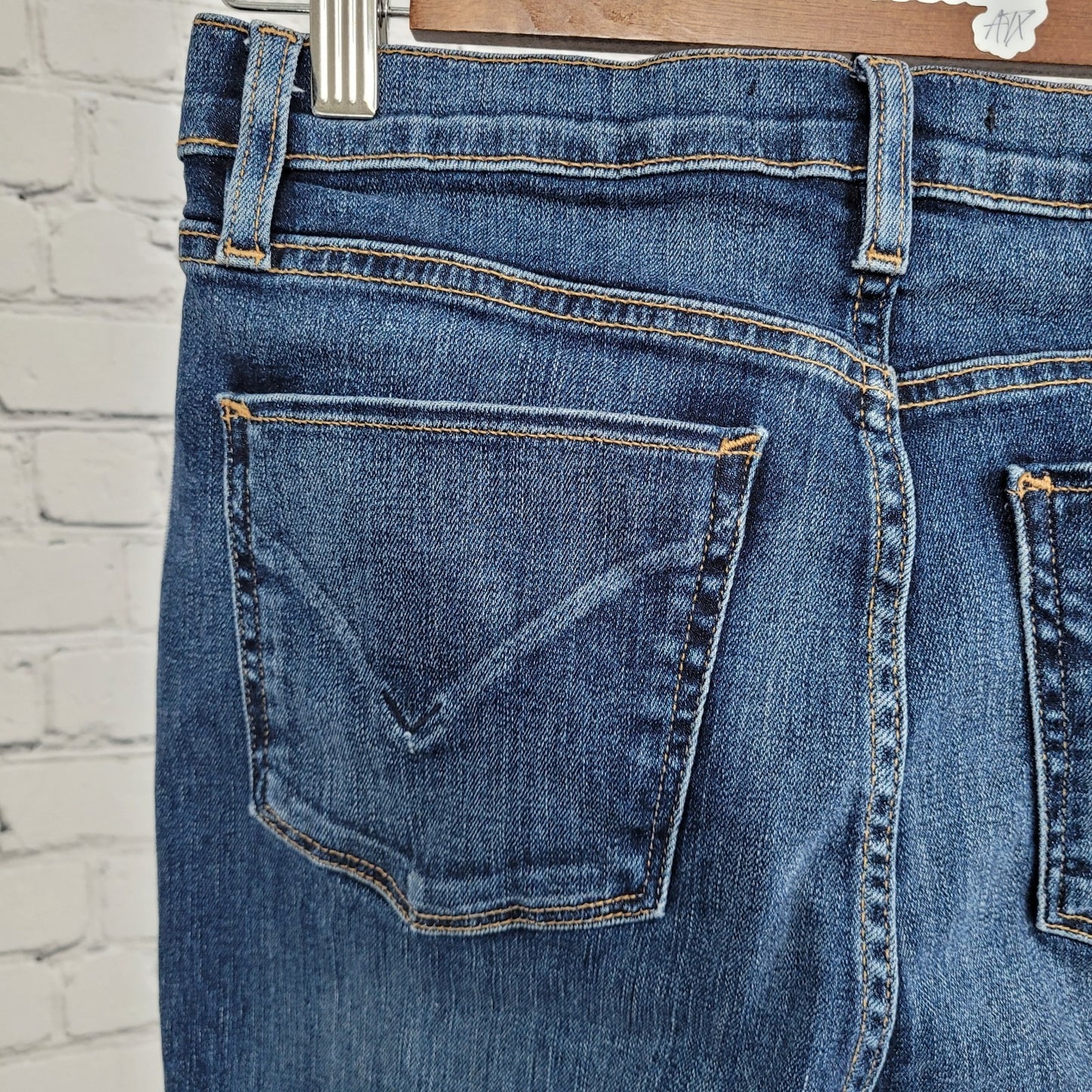 Hudson LA Blue Denim Barbara Super Skinny Mid Rise Stretch Jeans Size 27 (27x27)