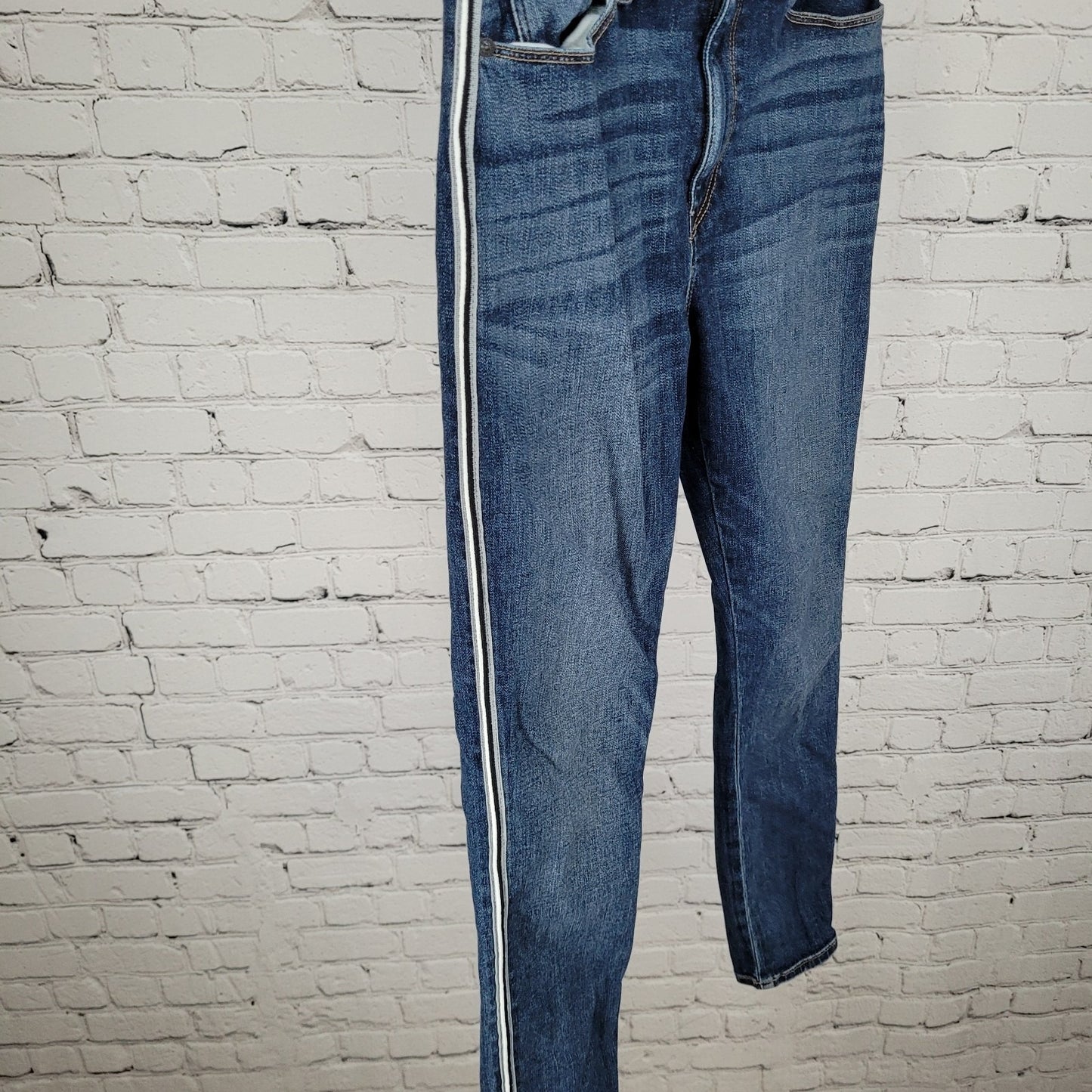 Hudson LA Blue Denim Barbara Super Skinny Mid Rise Stretch Jeans Size 27 (27x27)