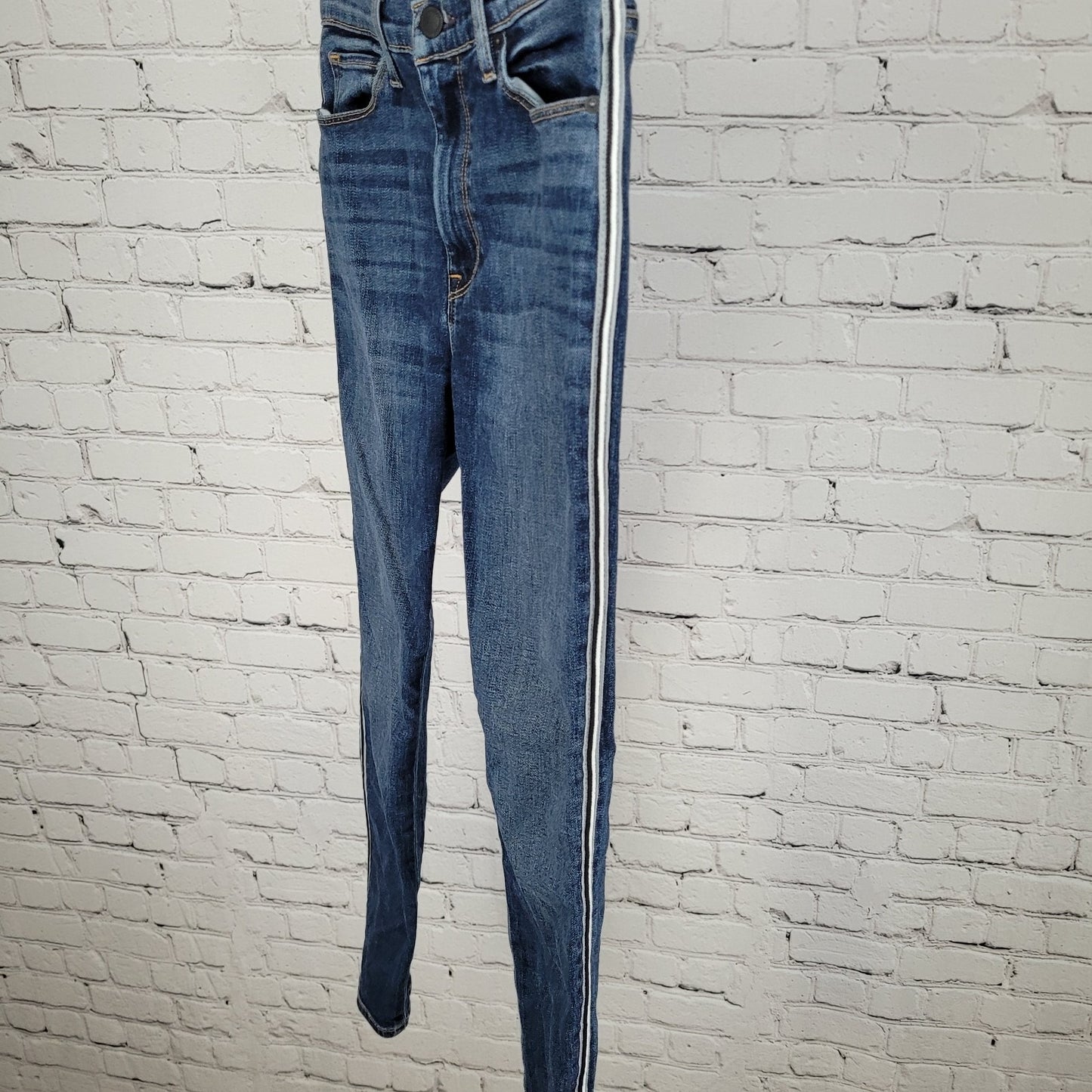 Hudson LA Blue Denim Barbara Super Skinny Mid Rise Stretch Jeans Size 27 (27x27)