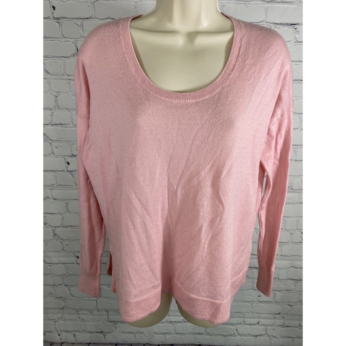 Madewell Wool Blend Pink Pullover Long Sleeve Lightweight Knit Top Womens S