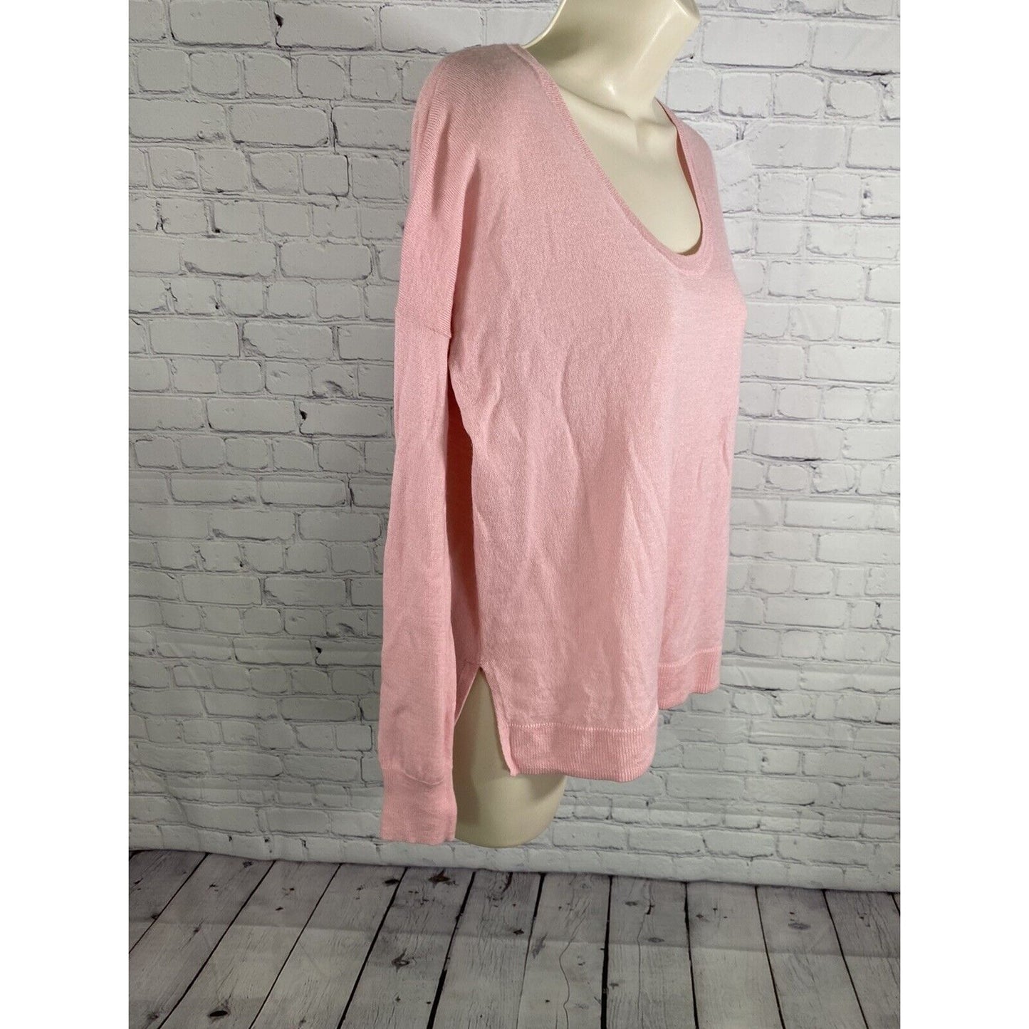 Madewell Wool Blend Pink Pullover Long Sleeve Lightweight Knit Top Womens S