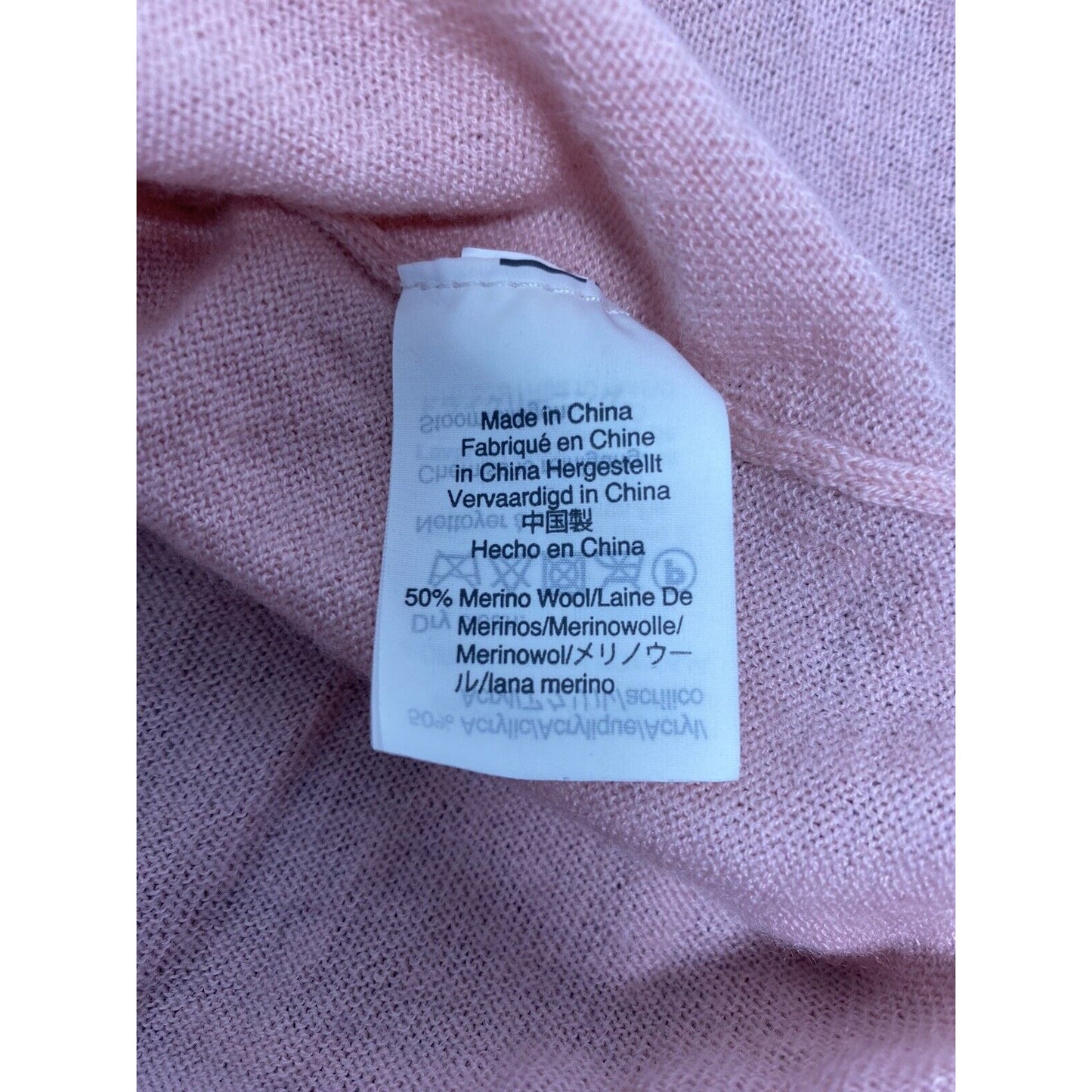 Madewell Wool Blend Pink Pullover Long Sleeve Lightweight Knit Top Womens S