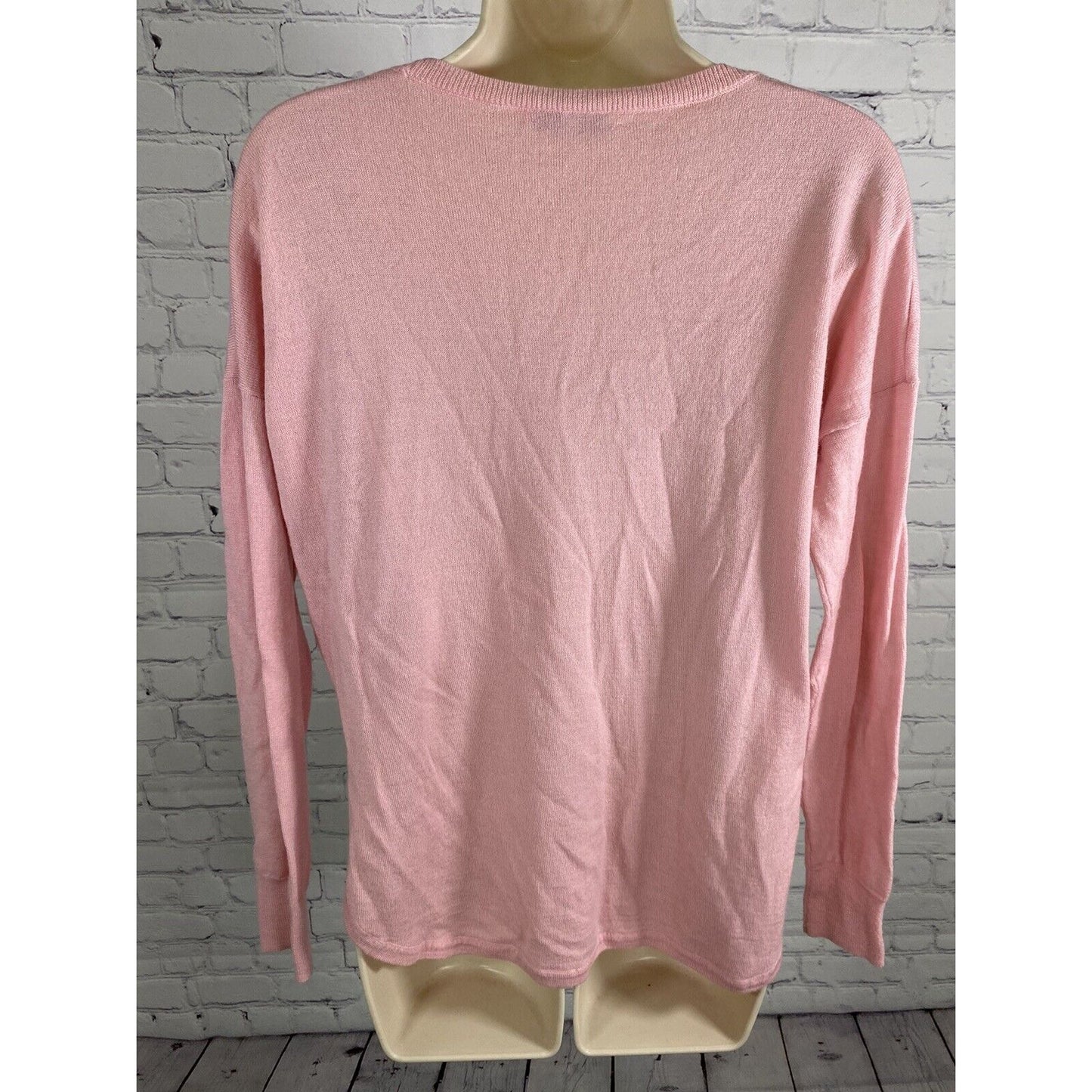Madewell Wool Blend Pink Pullover Long Sleeve Lightweight Knit Top Womens S