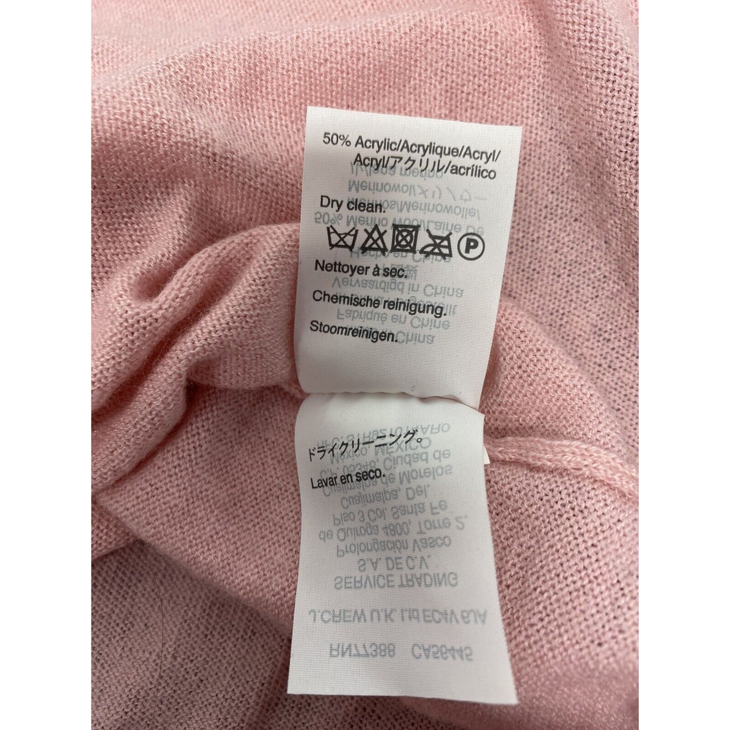 Madewell Wool Blend Pink Pullover Long Sleeve Lightweight Knit Top Womens S